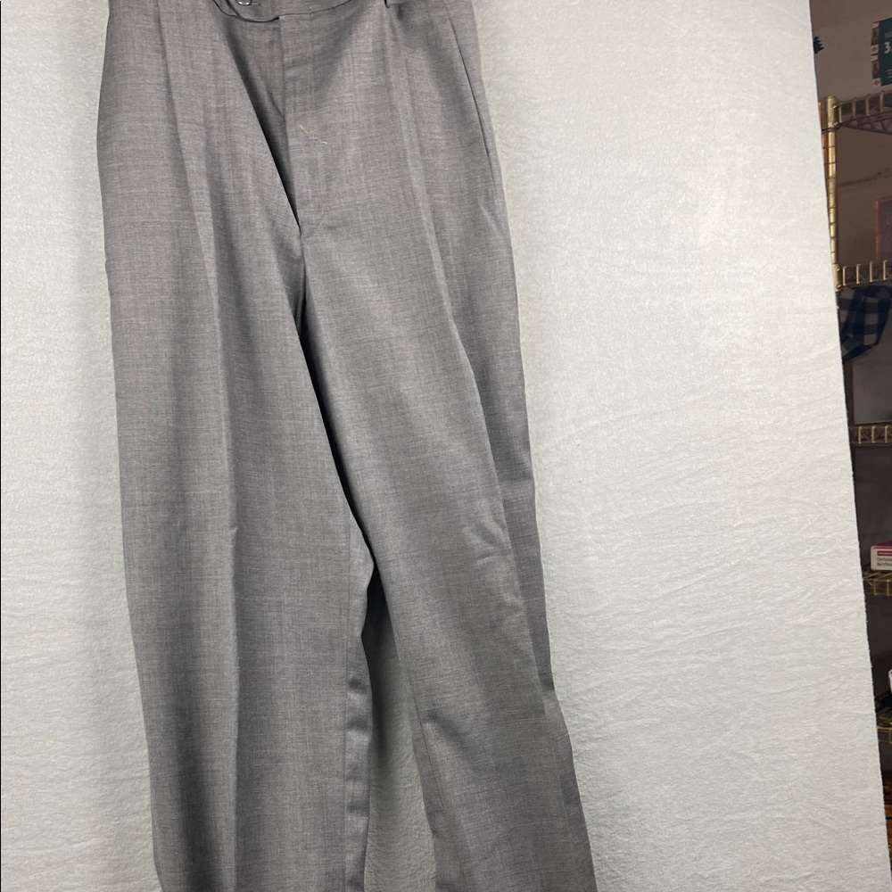 Classic Straight-Leg Dress Pants in Light Gray